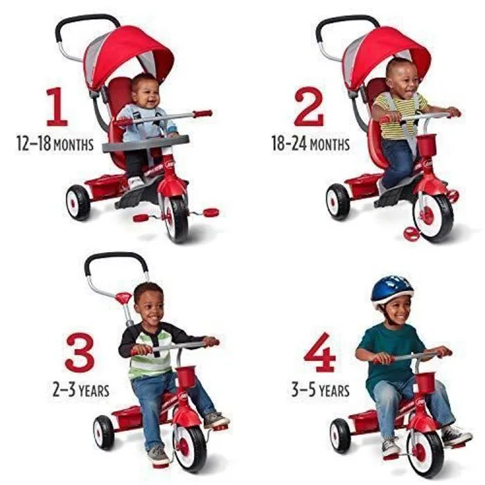Tricycle - Radio Flyer - Rouge - A monter soi-même - 18 mois à 4 ans - 25 kg max-1