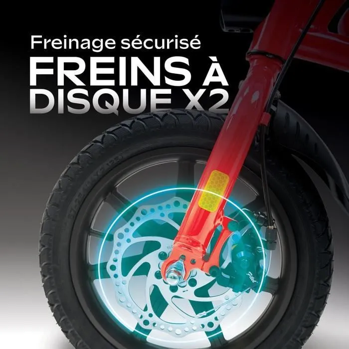 Draisienne électrique - URBANGLIDE - BIKE 140 RED - 36V - 350W - Pneus 14" - Autonomie 18KM - Vitesse max 25KM/h-3