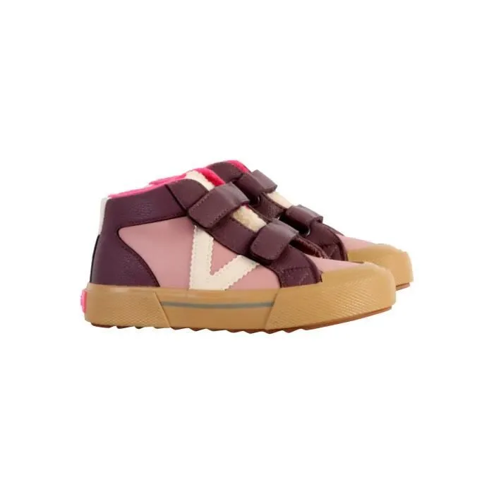 Basket Montante - VICTORIA - Rose - Scratch - Enfant - Plat-2