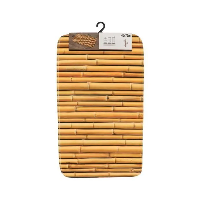 TENDANCE - Tapis de salle de bain en Microfibre 45 x 75 cm déco Mekong-0