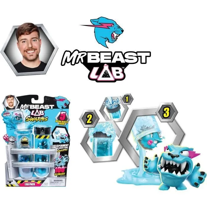 Figurines Miniatures - MrBeast Lab Swarms - 5 modèles aléatoires, 2,5 cm, plus de 100 à collectionner-4
