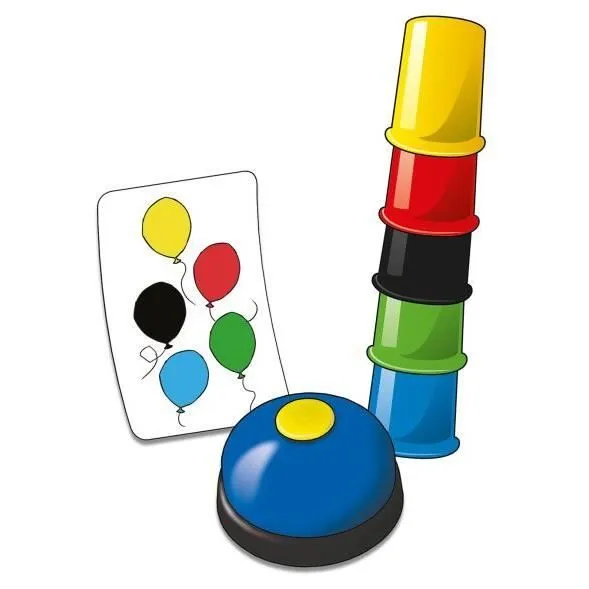 Jeu d'action Stacky Speed Cups - 999 Games - Pour 6 joueurs - Multicolore et blanc-1