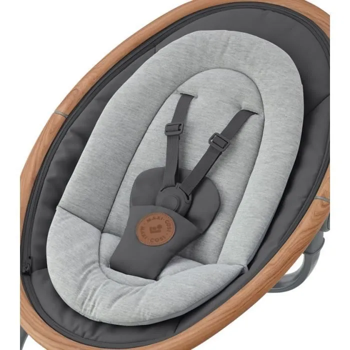 MAXI-COSI Cassia Balancelle bébé électrique et musicale, De la naissance à 6 mois, Essential Graphite-1