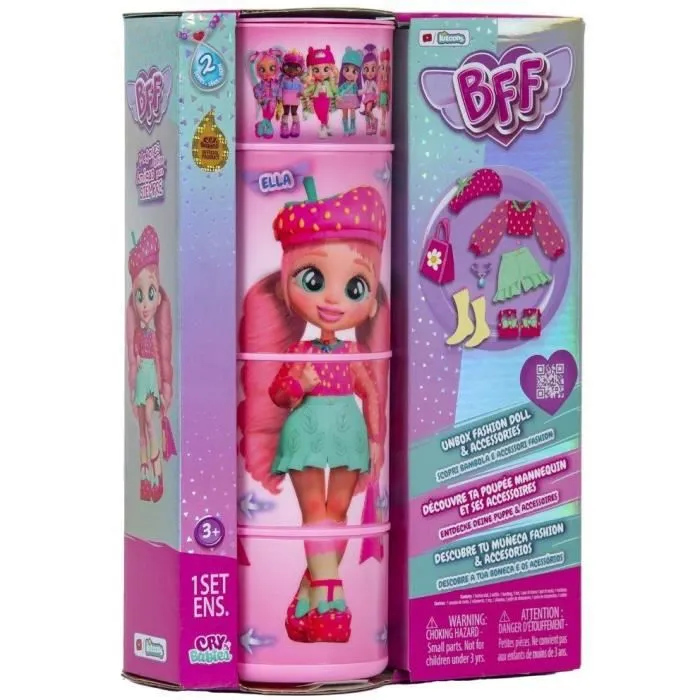 Poupée mannequin BFF Cry Babies IMC TOYS - Série 2 - Ella - 20cm-1