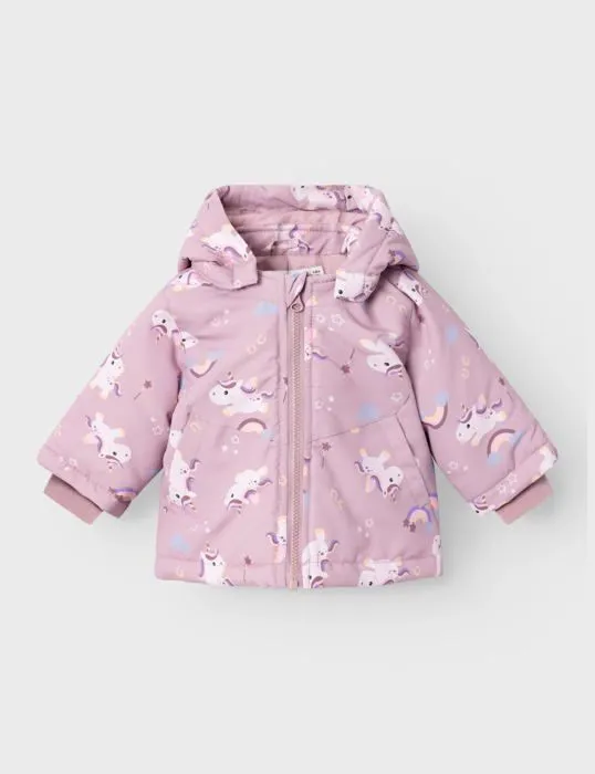 Edredon - couverture - plaid bebe Name it - 13229825 - Nbfmaxi AOP Veste Courte, Lilas, 2 Mois Bébé Fille-2