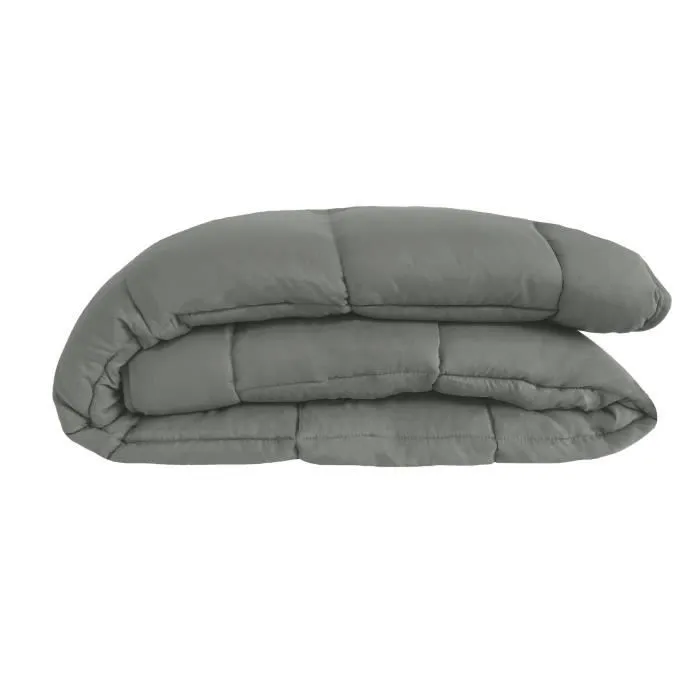 CALGARY Couette chaude Microfibre 400g/m² Gris & Argent 140x200cm-4