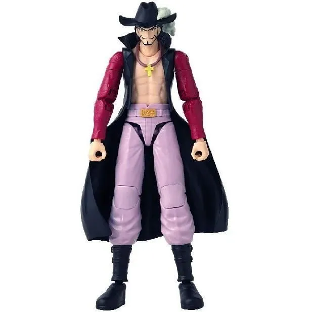 Figurine Anime Heroes articulée - BANDAI - One Piece - Dracule Mihawk Œil de Faucon - 17 cm-0