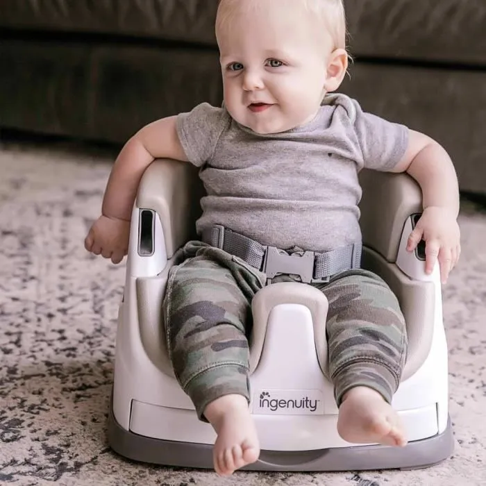 INGENUITY Réhausseur de chaise bébé enfant de 6 mois à 3 ans, Base 2 en 1 Cashemire, plateau amovible, rangement et nettoyage facile-2