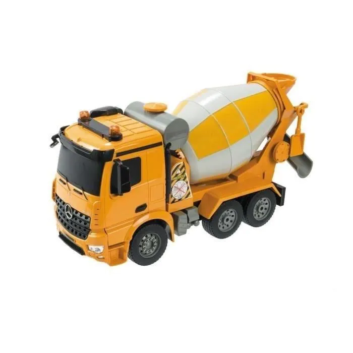 Camion bétonnière radiocommandé Mercedes Arocs - Sons & lumières - Echelle 1:20 - MONDO-1