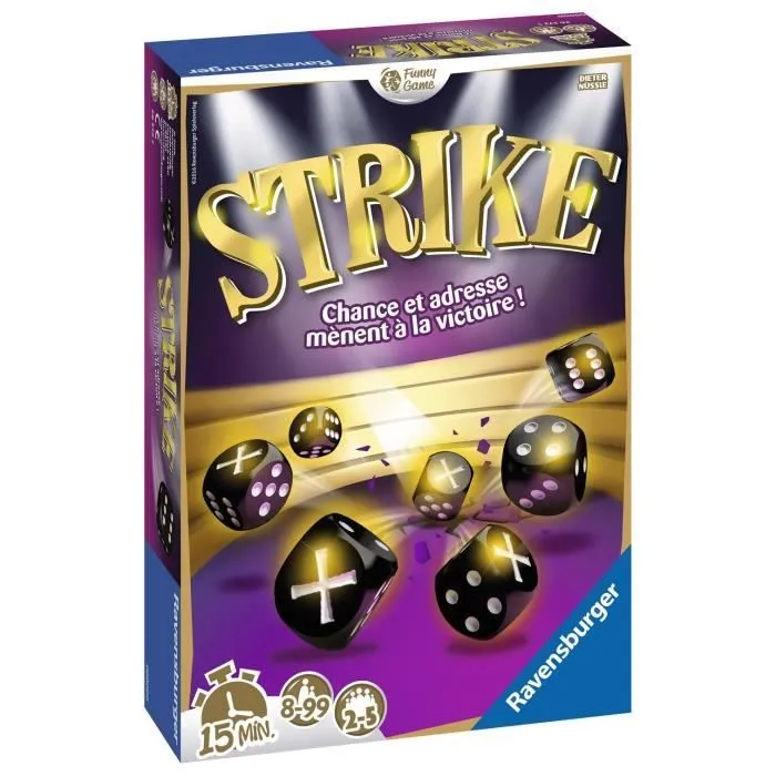 Jeu d'ambiance Strike - Ravensburger - Jeu de lancer de dés - 2 à 5 joueurs dès 8 ans-1