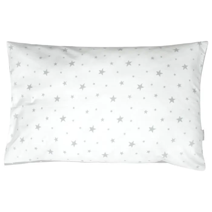 Taie d'oreiller bébé - SEVIRA KIDS - Stella - Coton réversible - 50x70 cm - Étoiles élégantes-0