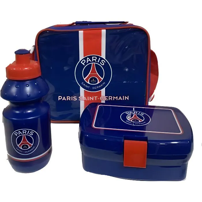 Sac Isotherme - kidparadise - Paris Saint Germain - Avec boîte à goûter - Gourde 350 ml - Enfant-0