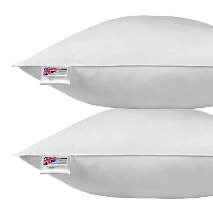 Oreiller carré - HOMESCAPES - 80 x 80 cm - Lot de 2 - 100% Microfibre - Hypoallergénique-0