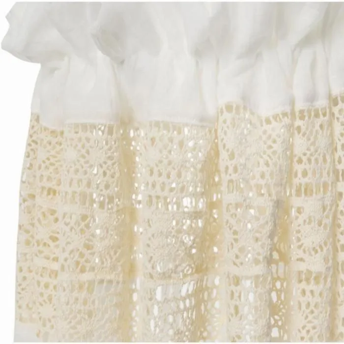 Ciel de lit Voile Moustiquaire 155 cm Boho Lace Blanc Ivoire Jollein-1