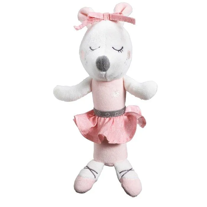 Hochet - Lilibelle - Petite souris danseuse étoile - Rose - Pour bébé fille dès 1 mois-0