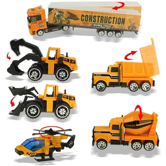 Camion de Transport Voiture Jouet Mini véhicules pour Enfants pour Cadeau Garçons-1