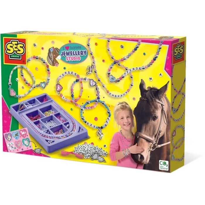Bijou pour enfant - J’aime les chevaux - Studio de joaillerie - Jaune - Multicolore - À partir de 5 ans-0