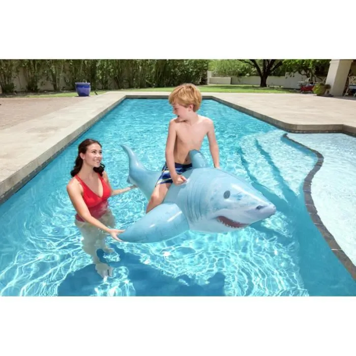 Bouée gonflable AC-DÉCO - Bouée XL Requin - 183 x 102 cm - Asymétrique - Extérieur-3