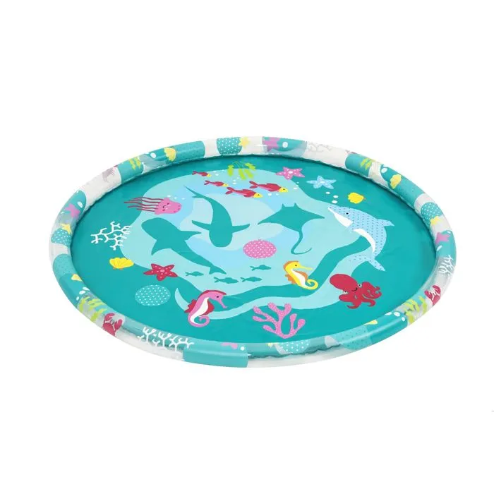 Tapis de jeu d'eau - Bestway - Modèle 52487 - Ø165 cm - Bleu - Pour enfants à partir de 3 ans-0