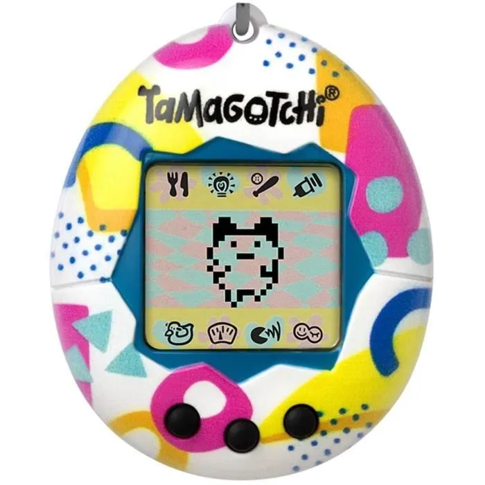 Tamagotchi - BANDAI - Tamagotchi original - Memphis Style - animal électronique virtuel avec écran couleur, 3 boutons et jeux-1