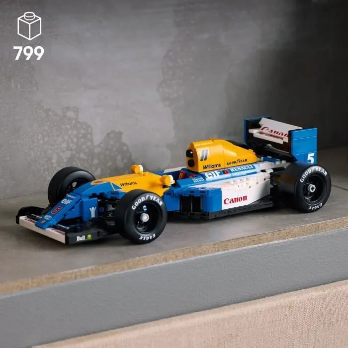 LEGO Icons 10353 Williams Racing FW14B et Nigel Mansell - Voiture de course F1 pour adulte-6
