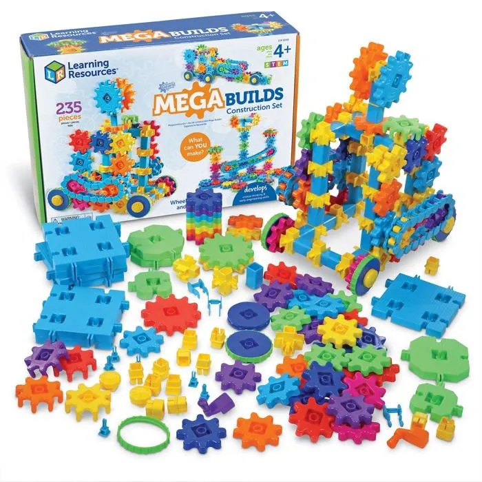 Learning resources - LER9249 - Mega Builds Gears Gears Gears , jeu de construction Gears STEM, 235 pieces, a partir de 4 ans-0