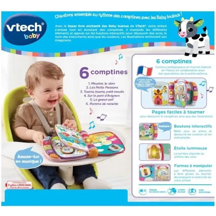 VTECH BABY - Super Livre Enchanté des Baby Loulous - Rose-5