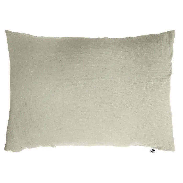 Pack gaze de coton parure de couette 260X240 cm + drap housse 160X200 + 2 taies 50X70  Vert-3