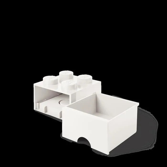 LEGO - Brique de rangement empilable 4 avec tiroir blanc-2