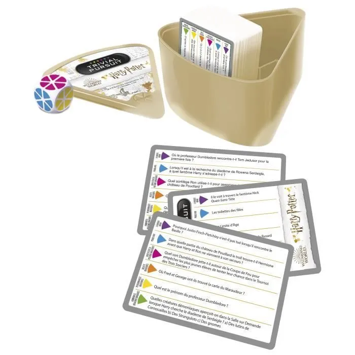 Trivial Pursuit Harry Potter, Jeu de société de questions-réponses compact, 600 questions, Hasbro Gaming, Wizarding World, Dès 8 ans-1