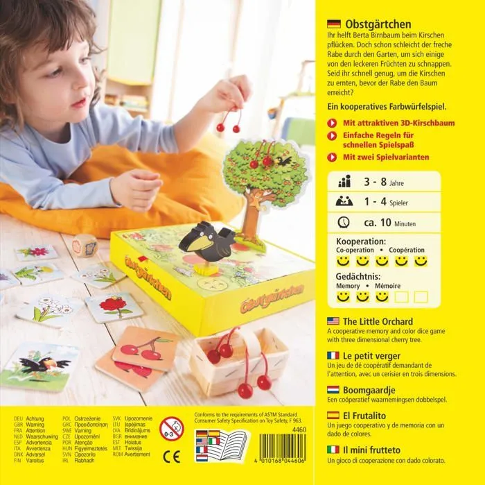 Jeu de societe - jeu de plateau Haba - 4460 - Jeux De Societe - Arbres Fruitiers version allemande-3