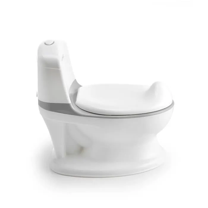 MAÏKA Pot de toilette blanc pour bébé - design réaliste - sonore et lumineux - range papier-1