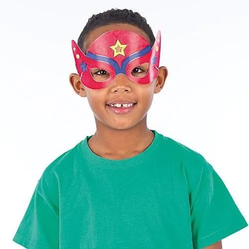 Lot de 6 Masques Super-Héros à colorier - BAKER ROSS - Loisirs créatifs pour enfants-1