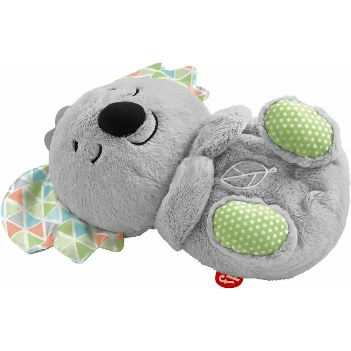 Fisher-Price Mon Koala Câlins Bonne Nuit peluche bébé apaisante avec mouvements de respiration, bruits blancs, musiques et lumières,-1