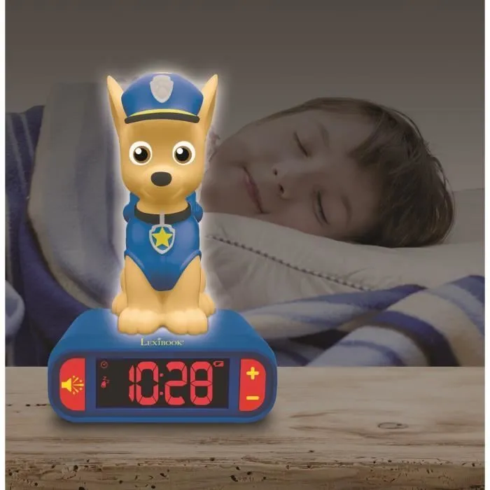 Réveil veilleuse digital LEXIBOOK - Pat' Patrouille - Chase 3D lumineux et sonore - Bleu - Enfant-2