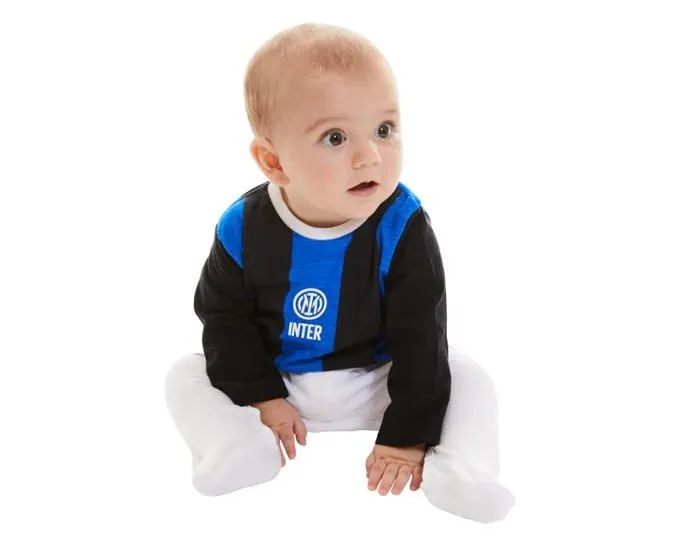 Phi promotions b.v. - 22I010K01 - Inter Jump Suit Bebe Combinaison pour bebe, rayures noires et logo Mixte bebe-2
