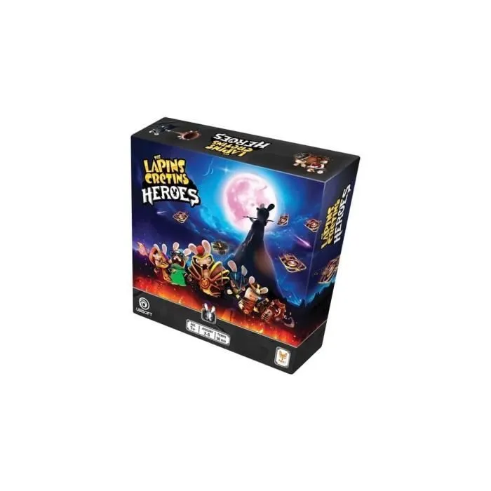 Jeu de société - LES LAPINS CRETINS - HEROES - Duel à 2 joueurs ou Battle Royale - 20 min - Enfant - TOPI GAMES-0
