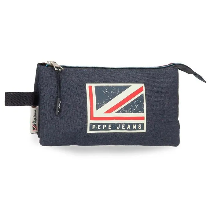 Trousse a stylo Pepe jeans - 6464321 - Aidan Etui triple bleu 22 x 12 x 5 cm polyester-0
