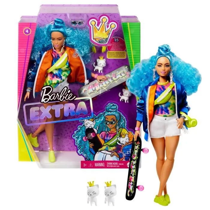Barbie - Barbie Extra Cheveux Bleus - Poupée - 3 ans et +-4