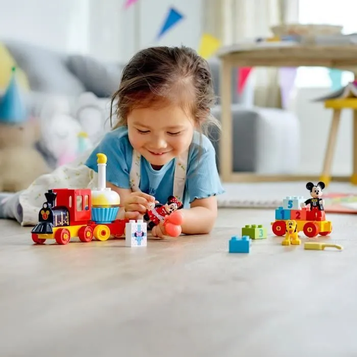 LEGO® 10941 DUPLO Disney Le Train d’Anniversaire de Mickey et Minnie Jouet pour Enfant de 2 ans et plus avec Train et Figurines-3