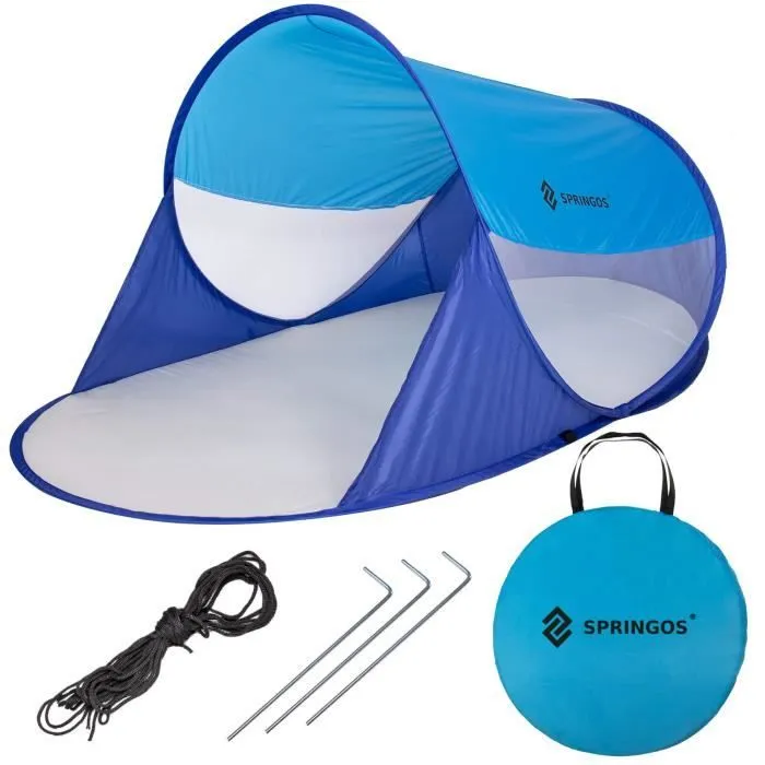 Tente de Plage - SPRINGOS - Pop Up - Anti UV - 200x120x60-95cm - Hydrofuge-0