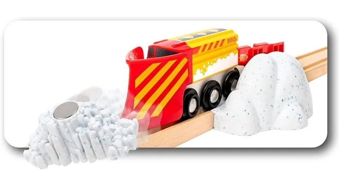 Train Chasse-neige BRIO - Accessoire Circuit de train en bois - Mixte dès 3 ans-2