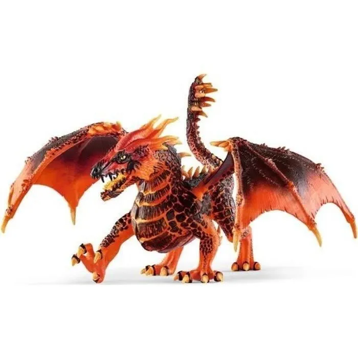Dragon de lave,Figurine dragon schleich avec des parties mobiles, Dragon rouge jouet de la collection créature ELDRADOR pour-0