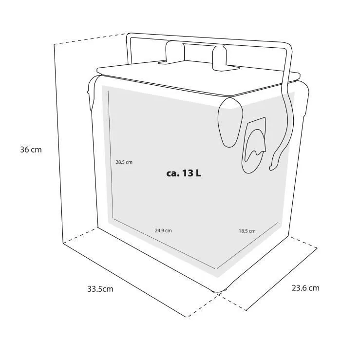 Glacière AXI Retro Mini Noire - 13L/10kg - Couvercle Amovible et Décapsuleur-3