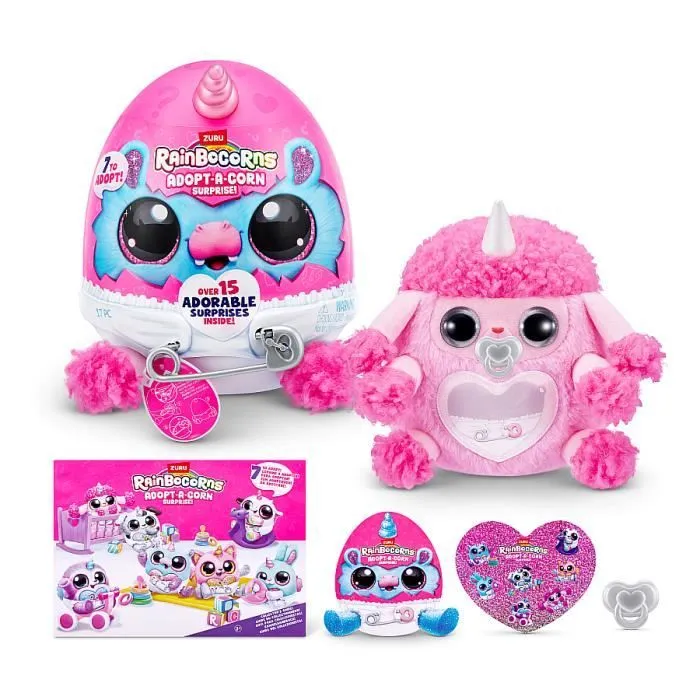 Peluche surprise - ZURU - Rainbocorns - Rose - 15 surprises - Accessoires inclus-3