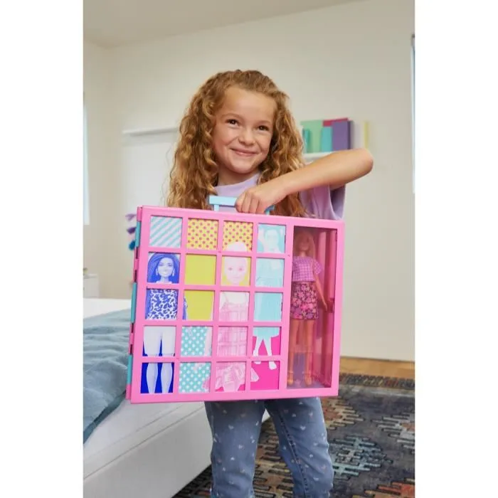 BARBIE - Barbie et son Dressing de Luxe - 4 habillages complets + de 25 accessoires - Rose-4