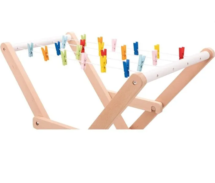 New Classic Toys - Étendoir à linge en bois-3