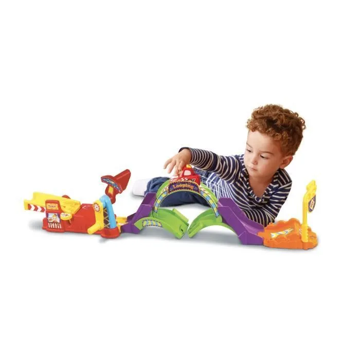 Circuit miniature - VTECH - Tut Tut Bolides - Tut Tut Looping + King - Jaune - 12 mois et plus-1