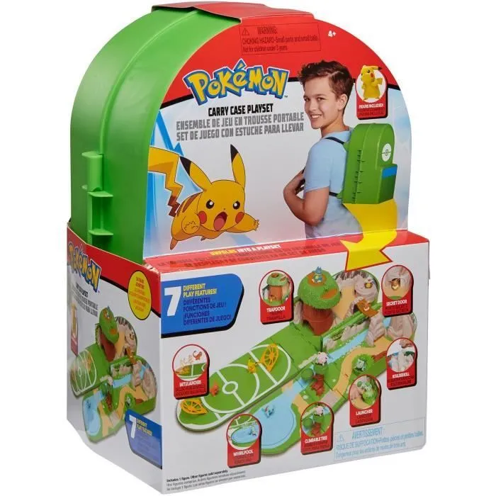 Sac à dos du dresseur Pokémon - BANDAI - Sasha - Bretelles ajustables - Figurine Pikachu incluse-3