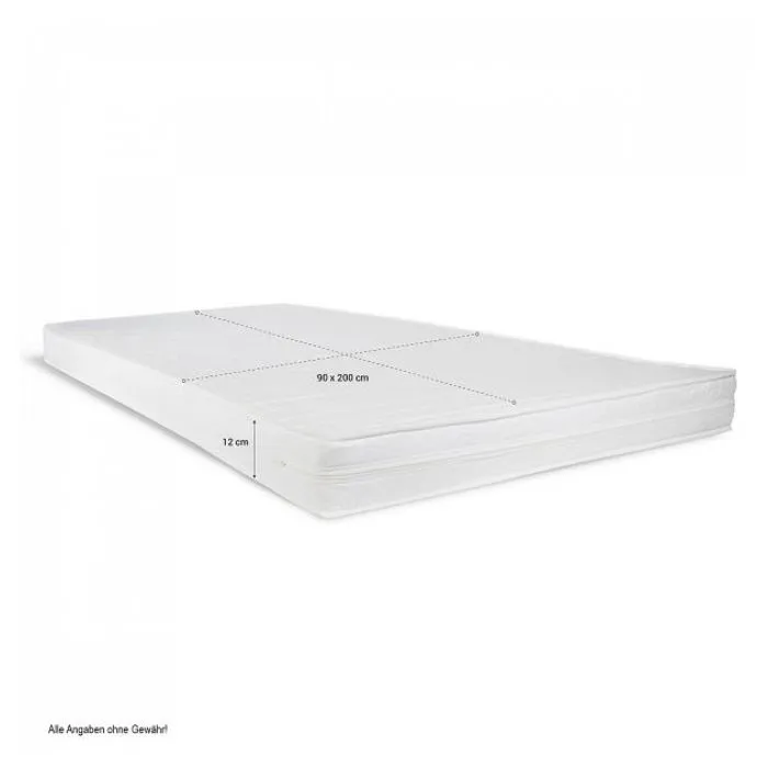HomeStyle4U - 2084 - Lit enfant tipi avec matelas lit tente 90x200 lit ado toile gris blanc étoiles-2